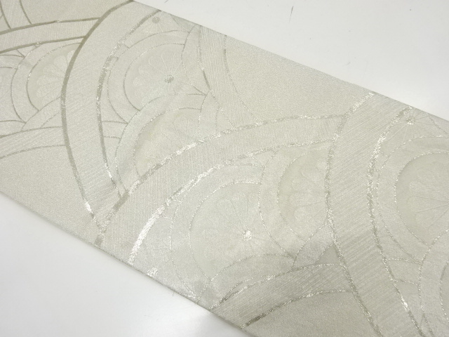 JAPANESE KIMONO / ANTIQUE FUKURO OBI / SILK / WOVEN KIKU